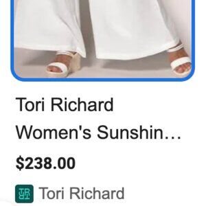 Tori Richard Women's NWT White Linen Pants (Size 14)